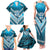 Custom Fiji Rugby Family Matching Tank Maxi Dress and Hawaiian Shirt Fijian Warrior With Polynesian Tribal Tattoos