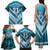 Custom Fiji Rugby Family Matching Tank Maxi Dress and Hawaiian Shirt Fijian Warrior With Polynesian Tribal Tattoos