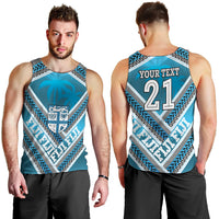 Custom Fiji Rugby Men Tank Top Fijian Warrior With Polynesian Tribal Tattoos