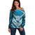 Custom Fiji Rugby Off Shoulder Sweater Fijian Warrior With Polynesian Tribal Tattoos