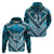 Custom Fiji Rugby Zip Hoodie Fijian Warrior With Polynesian Tribal Tattoos