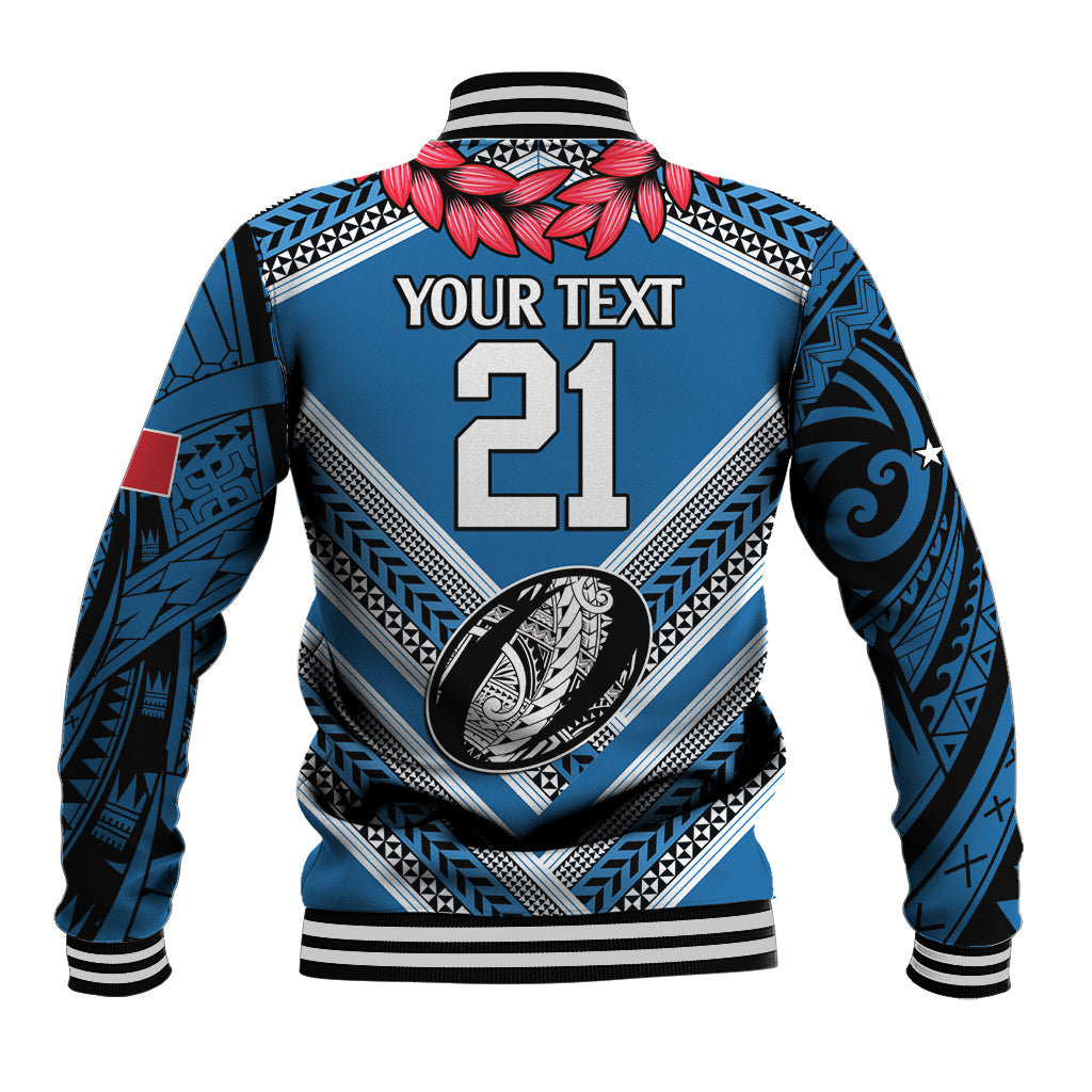 Custom Manuma Samoa Rugby Baseball Jacket Ula fala Samoan Siva Tau Tribal