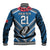 Custom Manuma Samoa Rugby Baseball Jacket Ula fala Samoan Siva Tau Tribal