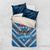 Custom Manuma Samoa Rugby Bedding Set Ula fala Samoan Siva Tau Tribal