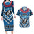 Custom Manuma Samoa Rugby Couples Matching Long Sleeve Bodycon Dress and Hawaiian Shirt Ula fala Samoan Siva Tau Tribal