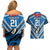 Custom Manuma Samoa Rugby Couples Matching Off Shoulder Short Dress and Hawaiian Shirt Ula fala Samoan Siva Tau Tribal