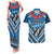 Custom Manuma Samoa Rugby Couples Matching Tank Maxi Dress and Hawaiian Shirt Ula fala Samoan Siva Tau Tribal