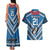 Custom Manuma Samoa Rugby Couples Matching Tank Maxi Dress and Hawaiian Shirt Ula fala Samoan Siva Tau Tribal