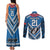 Custom Manuma Samoa Rugby Couples Matching Tank Maxi Dress and Long Sleeve Button Shirt Ula fala Samoan Siva Tau Tribal