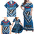 Custom Manuma Samoa Rugby Family Matching Off Shoulder Maxi Dress and Hawaiian Shirt Ula fala Samoan Siva Tau Tribal