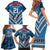 Custom Manuma Samoa Rugby Family Matching Short Sleeve Bodycon Dress and Hawaiian Shirt Ula fala Samoan Siva Tau Tribal