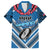 Custom Manuma Samoa Rugby Family Matching Short Sleeve Bodycon Dress and Hawaiian Shirt Ula fala Samoan Siva Tau Tribal