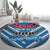 Custom Manuma Samoa Rugby Round Carpet Ula fala Samoan Siva Tau Tribal