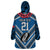 Custom Manuma Samoa Rugby Wearable Blanket Hoodie Ula fala Samoan Siva Tau Tribal