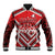 Custom Tonga Rugby Baseball Jacket Tonga Sipi Tau Ngatu Tribal Pattern