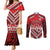 Custom Tonga Rugby Couples Matching Mermaid Dress and Long Sleeve Button Shirt Tonga Sipi Tau Ngatu Tribal Pattern