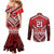 Custom Tonga Rugby Couples Matching Mermaid Dress and Long Sleeve Button Shirt Tonga Sipi Tau Ngatu Tribal Pattern