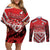 Custom Tonga Rugby Couples Matching Off Shoulder Short Dress and Long Sleeve Button Shirt Tonga Sipi Tau Ngatu Tribal Pattern