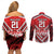 Custom Tonga Rugby Couples Matching Off Shoulder Short Dress and Long Sleeve Button Shirt Tonga Sipi Tau Ngatu Tribal Pattern