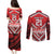 Custom Tonga Rugby Couples Matching Puletasi and Long Sleeve Button Shirt Tonga Sipi Tau Ngatu Tribal Pattern