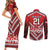 Custom Tonga Rugby Couples Matching Short Sleeve Bodycon Dress and Long Sleeve Button Shirt Tonga Sipi Tau Ngatu Tribal Pattern