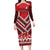 Custom Tonga Rugby Family Matching Long Sleeve Bodycon Dress and Hawaiian Shirt Tonga Sipi Tau Ngatu Tribal Pattern