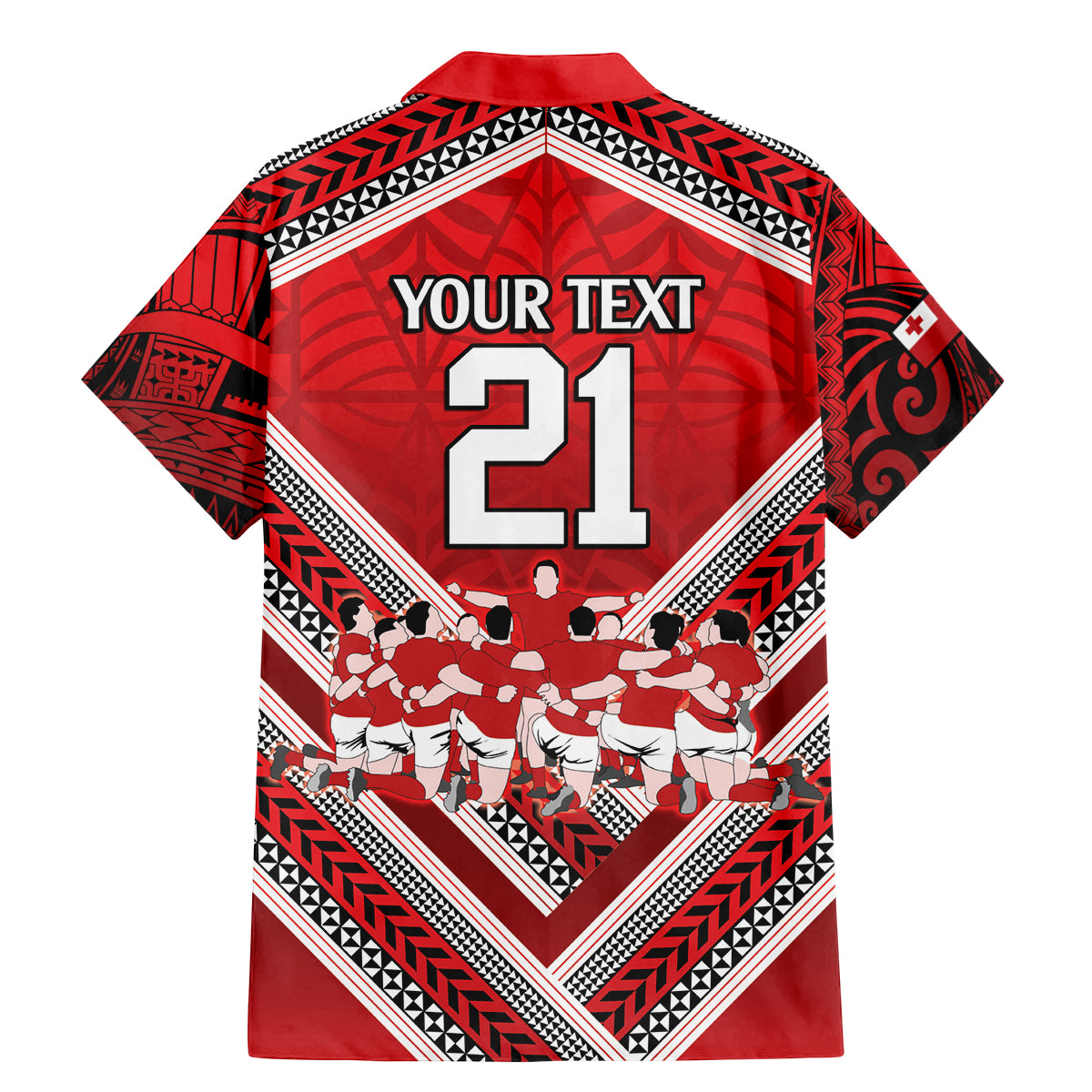 Custom Tonga Rugby Family Matching Mermaid Dress and Hawaiian Shirt Tonga Sipi Tau Ngatu Tribal Pattern