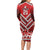 Custom Tonga Rugby Long Sleeve Bodycon Dress Tonga Sipi Tau Ngatu Tribal Pattern