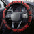 Custom Tonga Rugby Steering Wheel Cover Tonga Sipi Tau Ngatu Tribal Pattern