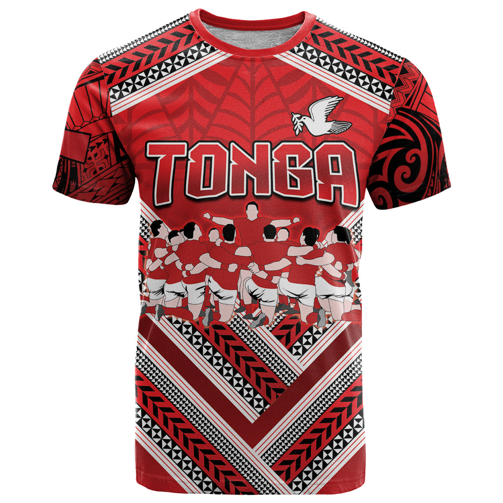 Custom Tonga Rugby T Shirt Tonga Sipi Tau Ngatu Tribal Pattern