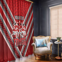 Custom Tonga Rugby Window Curtain Tonga Sipi Tau Ngatu Tribal Pattern
