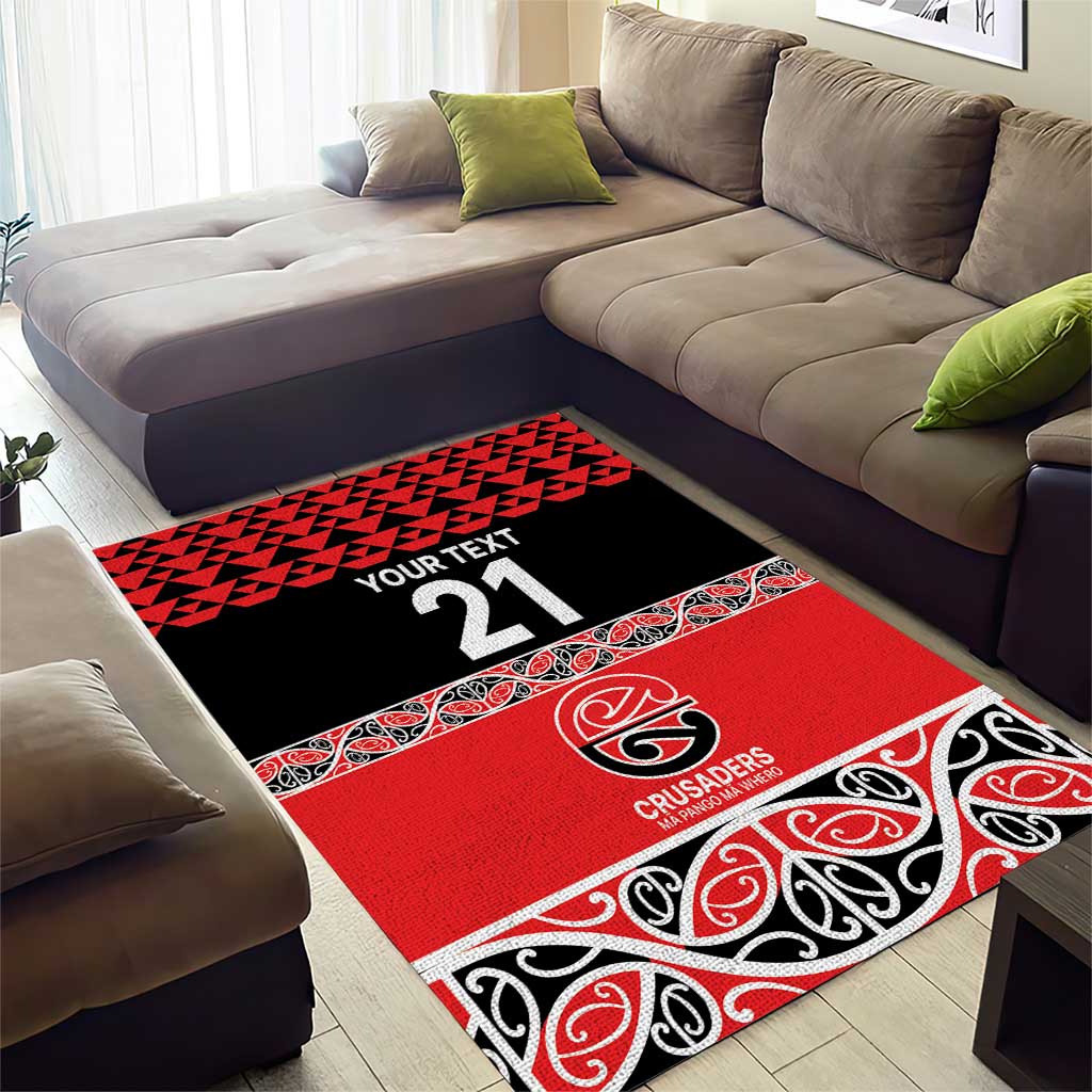 New Zealand Rugby Pacific Custom Area Rug Whatumoana Maori Kowhaiwhai Pattern