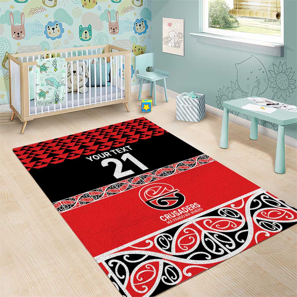 New Zealand Rugby Pacific Custom Area Rug Whatumoana Maori Kowhaiwhai Pattern