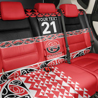New Zealand Rugby Pacific Custom Back Car Seat Cover Whatumoana Maori Kowhaiwhai Pattern
