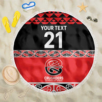 New Zealand Rugby Pacific Custom Beach Blanket Whatumoana Maori Kowhaiwhai Pattern