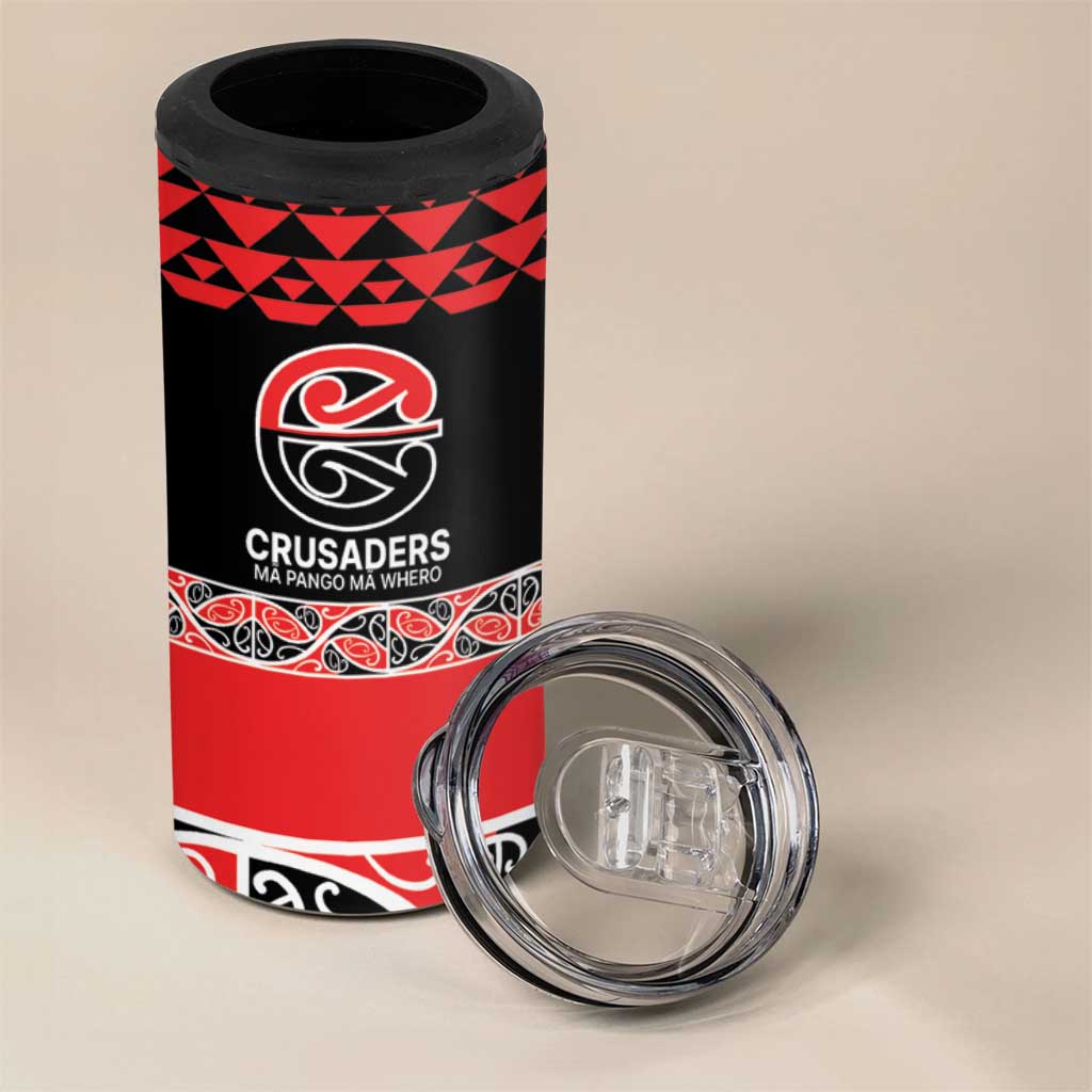New Zealand Rugby Pacific Custom 4 in 1 Can Cooler Tumbler Whatumoana Maori Kowhaiwhai Pattern