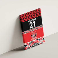 New Zealand Rugby Pacific Custom Canvas Wall Art Whatumoana Maori Kowhaiwhai Pattern