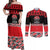 New Zealand Rugby Pacific Custom Couples Matching Off Shoulder Maxi Dress and Long Sleeve Button Shirt Whatumoana Maori Kowhaiwhai Pattern