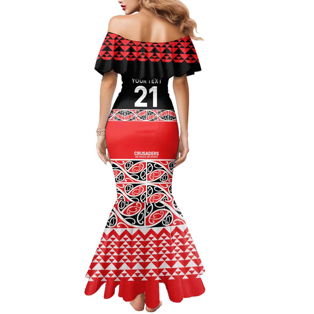 New Zealand Rugby Pacific Custom Family Matching Mermaid Dress and Hawaiian Shirt Whatumoana Maori Kowhaiwhai Pattern