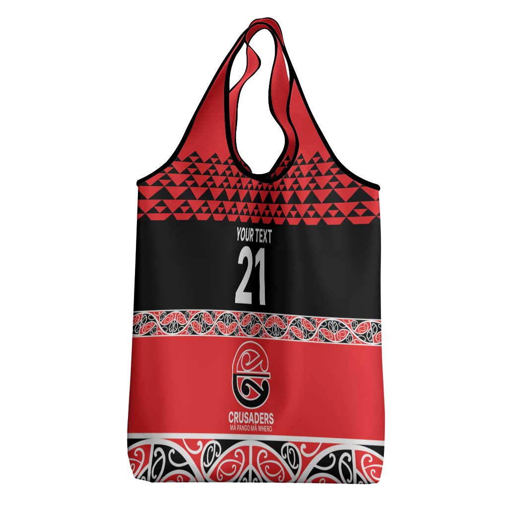 New Zealand Rugby Pacific Custom Grocery Bag Whatumoana Maori Kowhaiwhai Pattern