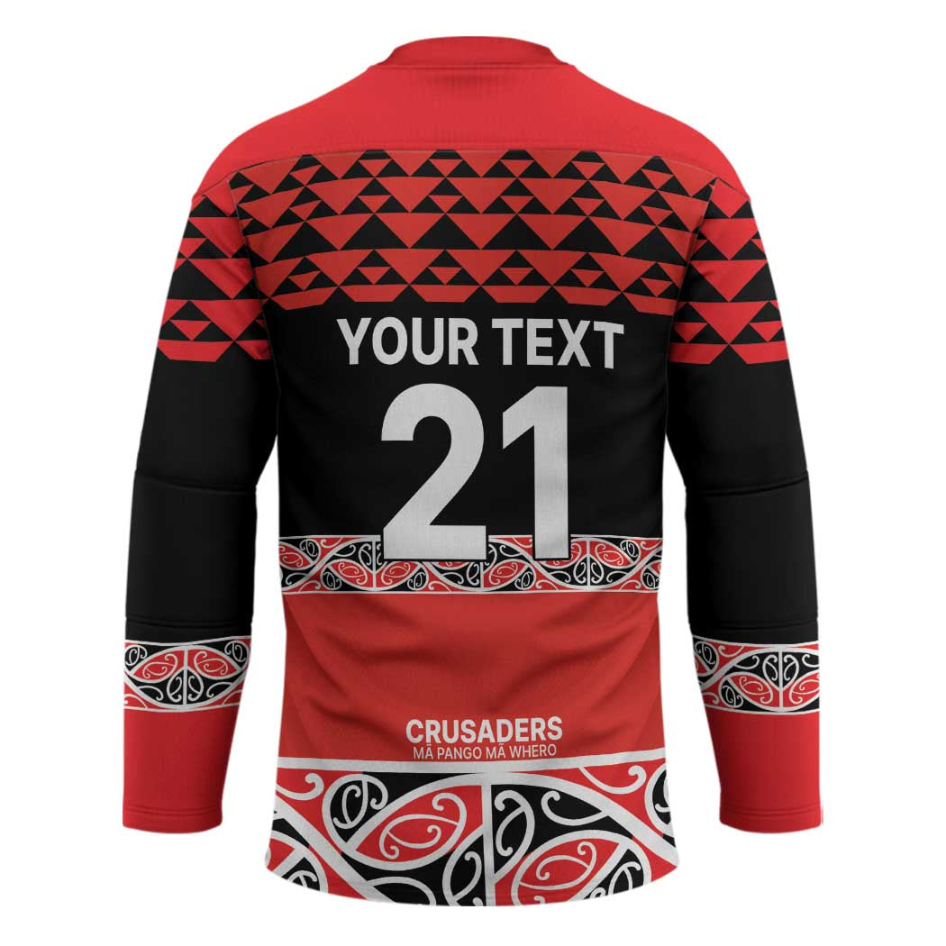 New Zealand Rugby Pacific Custom Hockey Jersey Whatumoana Maori Kowhaiwhai Pattern - Polynesian Pride