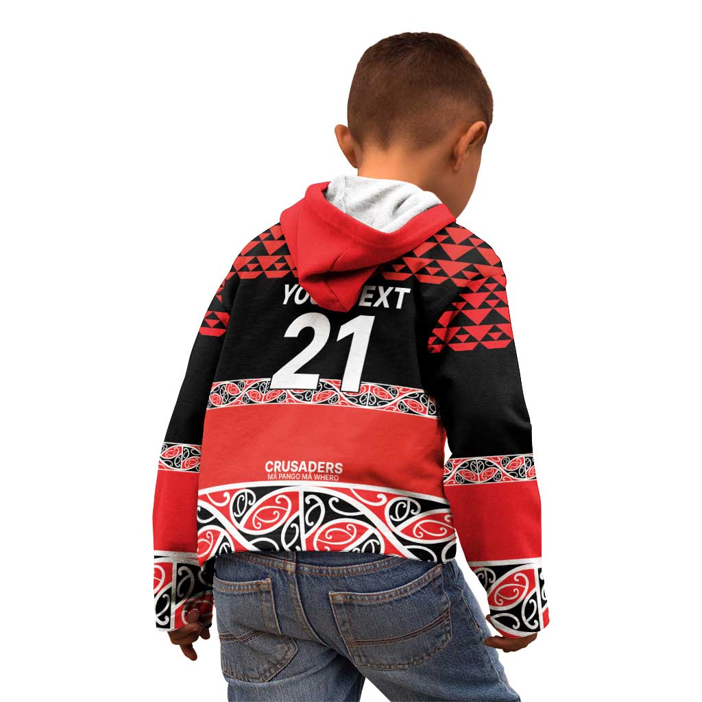 New Zealand Rugby Pacific Custom Kid Hoodie Whatumoana Maori Kowhaiwhai Pattern