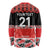 New Zealand Rugby Pacific Custom Long Sleeve Shirt Whatumoana Maori Kowhaiwhai Pattern