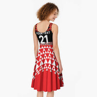 New Zealand Rugby Pacific Custom Midi Dress Whatumoana Maori Kowhaiwhai Pattern - Polynesian Pride
