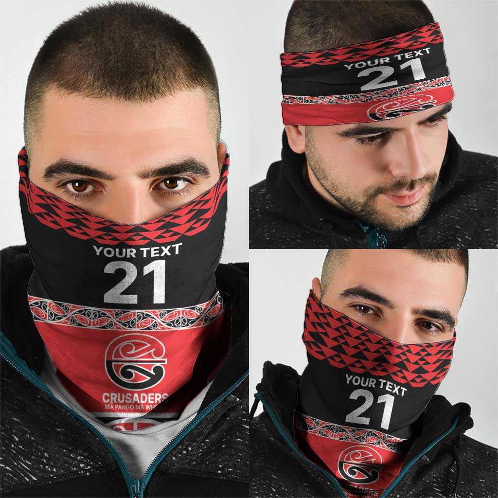 New Zealand Rugby Pacific Custom Neck Gaiter Whatumoana Maori Kowhaiwhai Pattern - Polynesian Pride