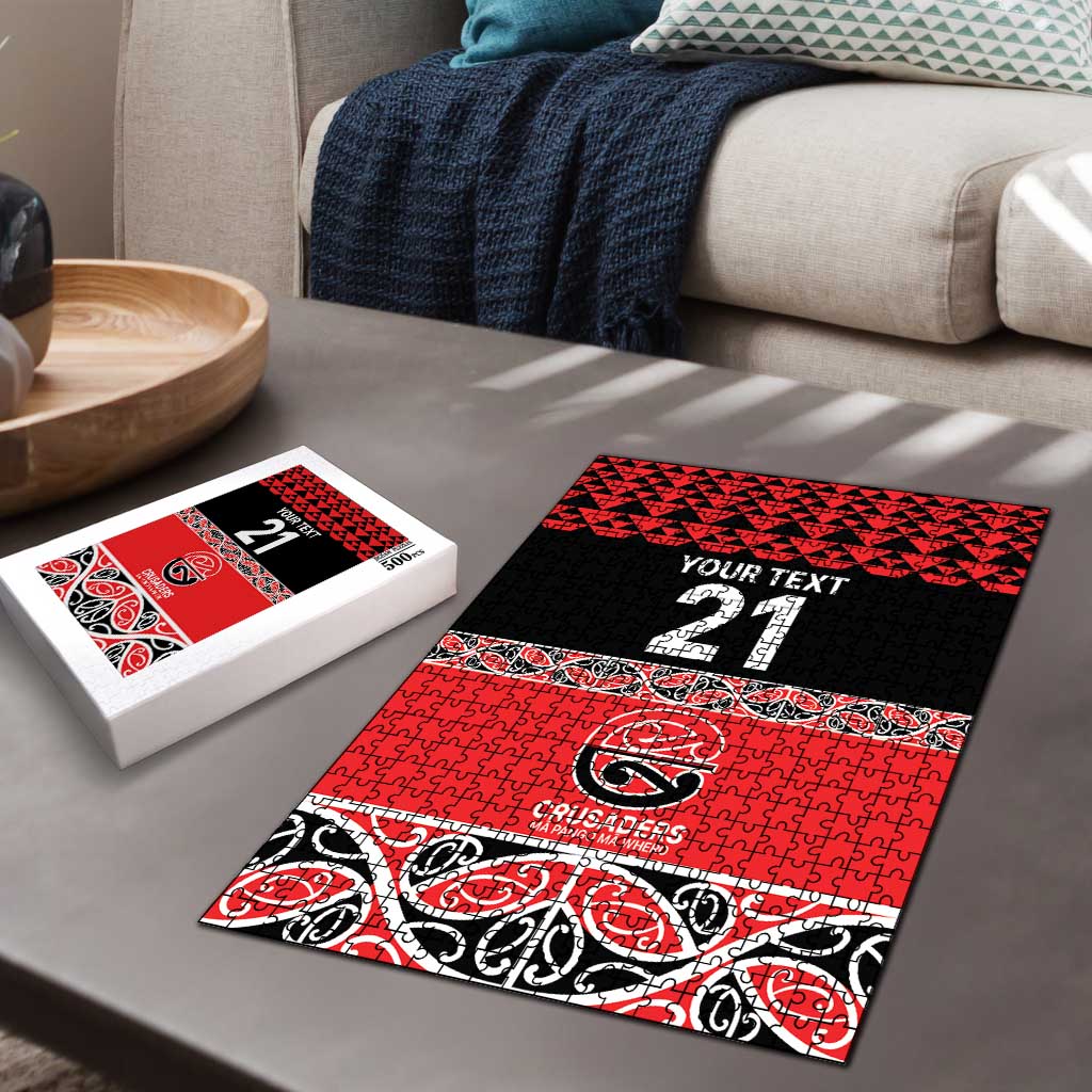 New Zealand Rugby Pacific Custom Puzzle Whatumoana Maori Kowhaiwhai Pattern - Polynesian Pride