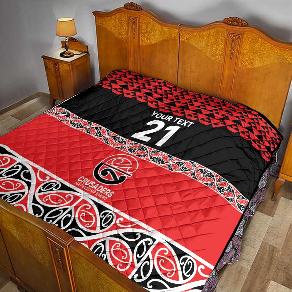 New Zealand Rugby Pacific Custom Quilt Whatumoana Maori Kowhaiwhai Pattern