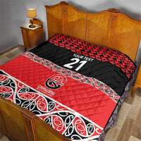 New Zealand Rugby Pacific Custom Quilt Whatumoana Maori Kowhaiwhai Pattern