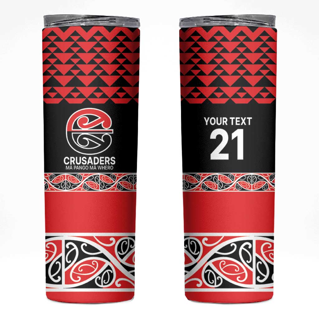 New Zealand Rugby Pacific Custom Skinny Tumbler Whatumoana Maori Kowhaiwhai Pattern