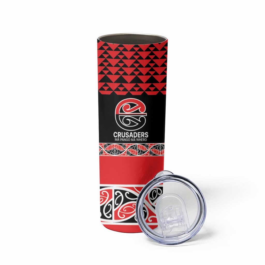 New Zealand Rugby Pacific Custom Skinny Tumbler Whatumoana Maori Kowhaiwhai Pattern